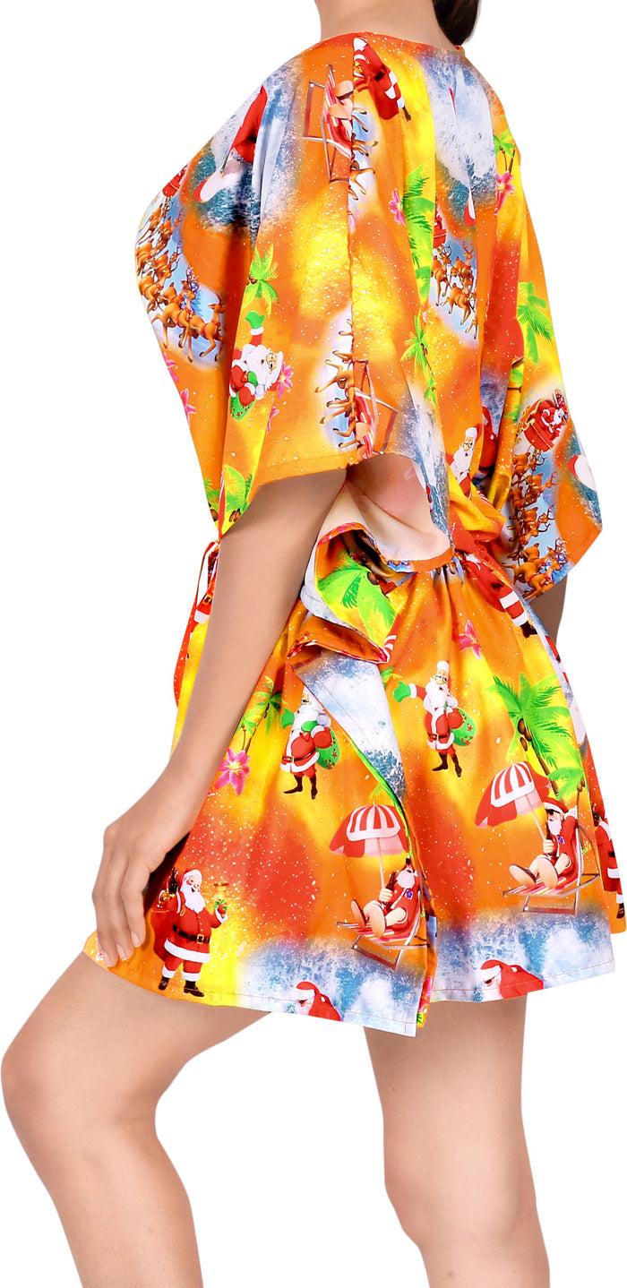 La Leela LA LEELA Santa Claus Bikini Christmas Cover Up Red_X794 OSFM 16-28W[XL- 4X]