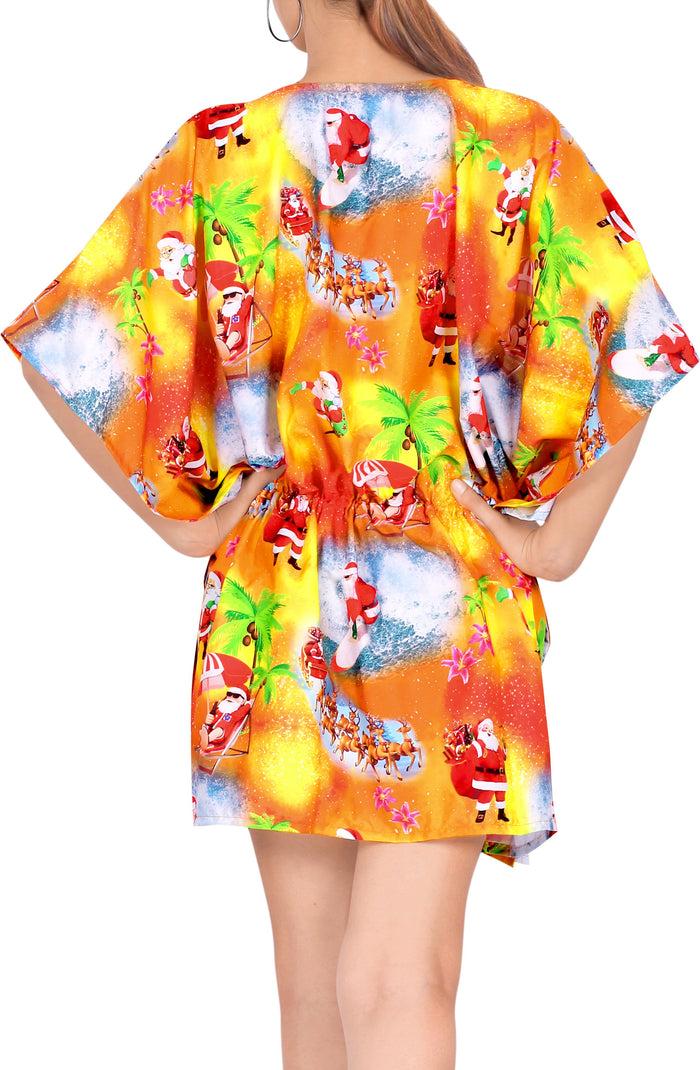 La Leela LA LEELA Santa Claus Bikini Christmas Cover Up Red_X794 OSFM 16-28W[XL- 4X]