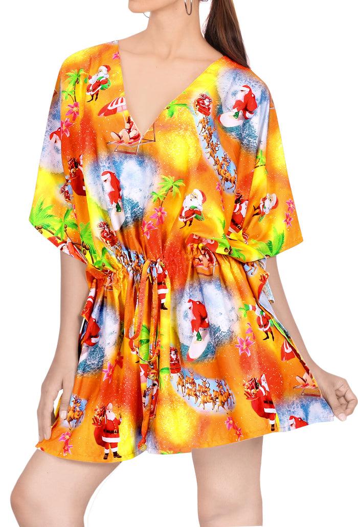 la leela LA LEELA Santa Claus Bikini Christmas Cover up Red_X794 OSFM 16-28W[XL- 4X]