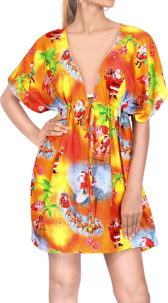 la leela LA LEELA Santa Claus Bikini Christmas Cover up Red_X512 OSFM 14-24W[L- 3X]