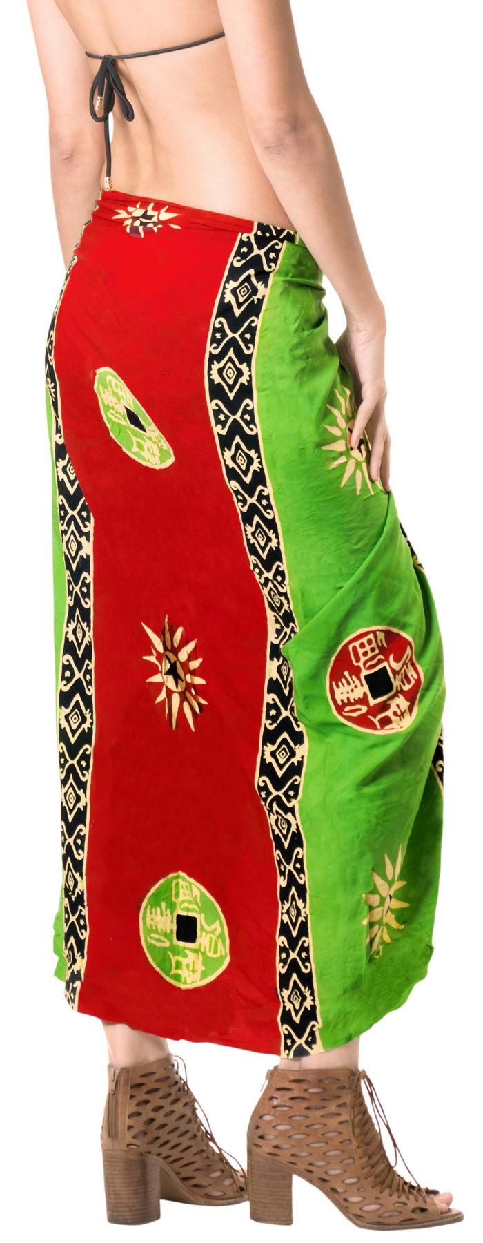 La Leela LA LEELA Scarf Deal Beach Dress Women Sarong Printed 78"X43" Maroon_4436