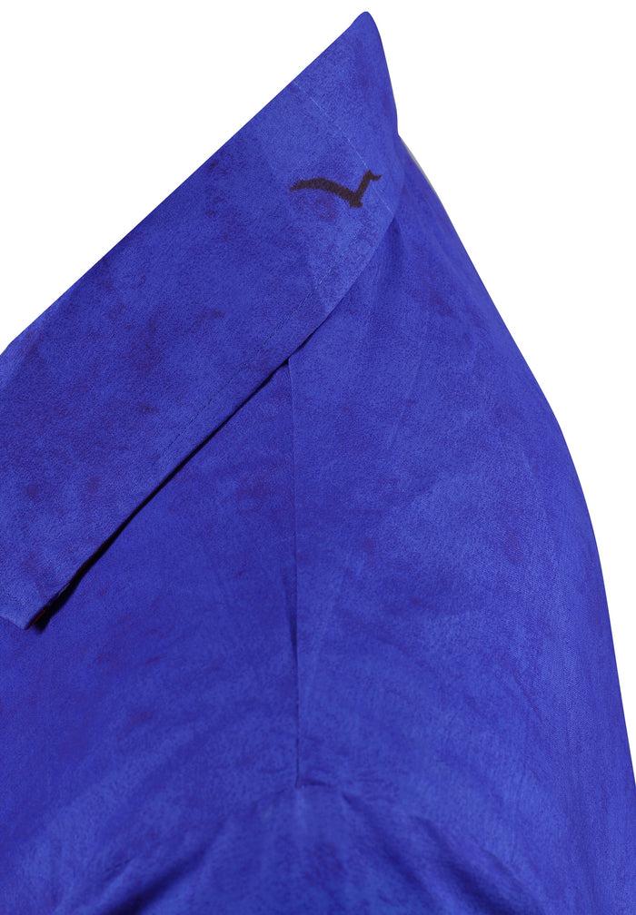 La Leela LA LEELA Shirt Casual Button Down Short Sleeve Beach Shirt Men Aloha Pocket Shirt Blue_AA109