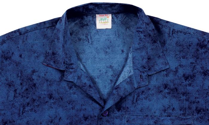 La Leela LA LEELA Shirt Casual Button Down Short Sleeve Beach Shirt Men Aloha Pocket Shirt Bright Blue_AA107