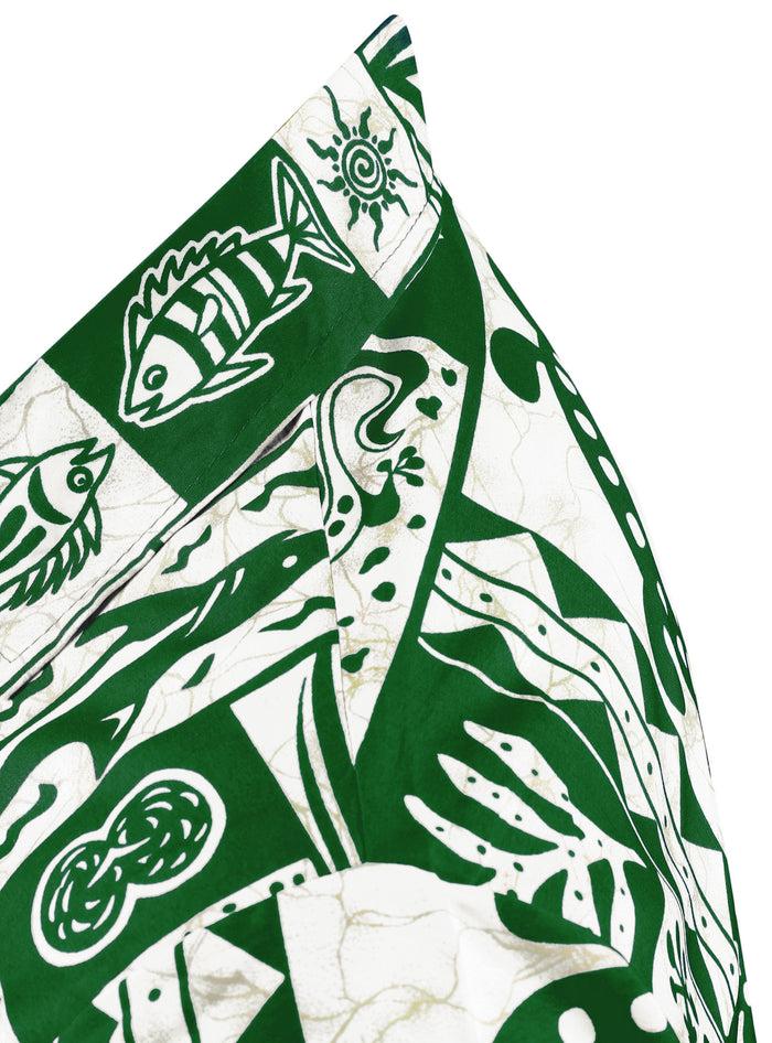 La Leela LA LEELA Shirt Casual Button Down Short Sleeve Beach Shirt Men Aloha Pocket Shirt Ghost White_W126