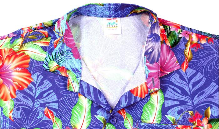 La Leela LA LEELA Shirt Casual Button Down Short Sleeve Beach Shirt Men Aloha Pocket Shirt Blue_W613