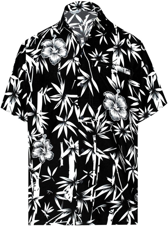 la leela LA LEELA Shirt Casual Button Down Short Sleeve Beach Shirt Men Aloha Pocket shirt Halloween Black_W345 la leela LA LEELA Shirt Casual Button Down Short Sleeve Beach Shirt Men Aloha Pocket shirt Halloween Black_W345