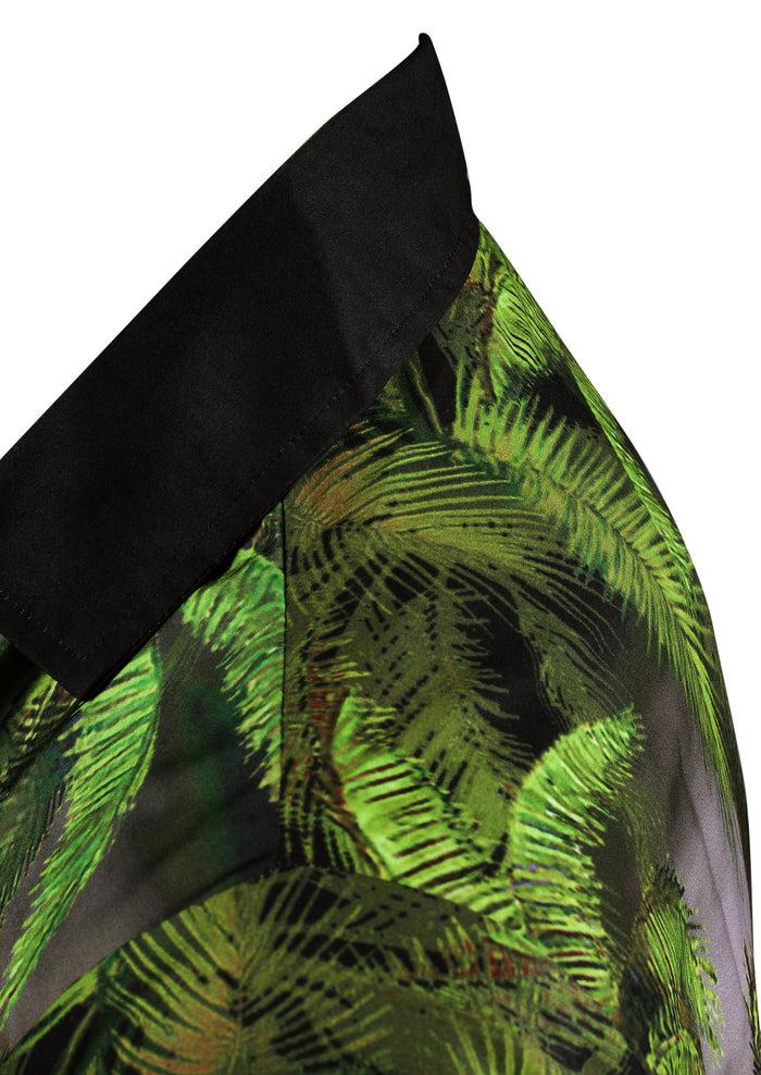 La Leela LA LEELA Shirt Casual Button Down Short Sleeve Beach Shirt Men Aloha Pocket Shirt Halloween Black_AA167