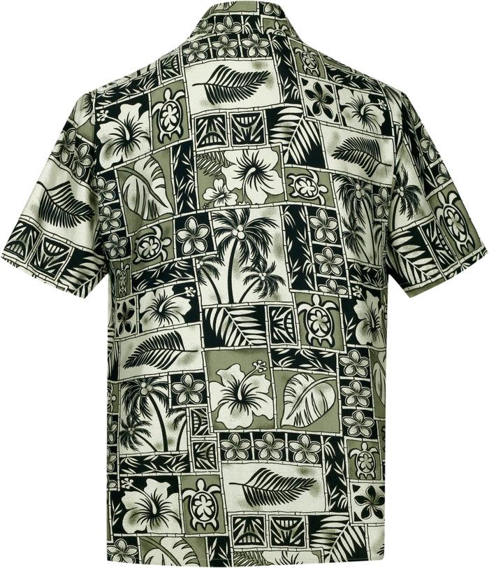 La Leela LA LEELA Shirt Casual Button Down Short Sleeve Beach Shirt Men Aloha Pocket Shirt Halloween Black_W403