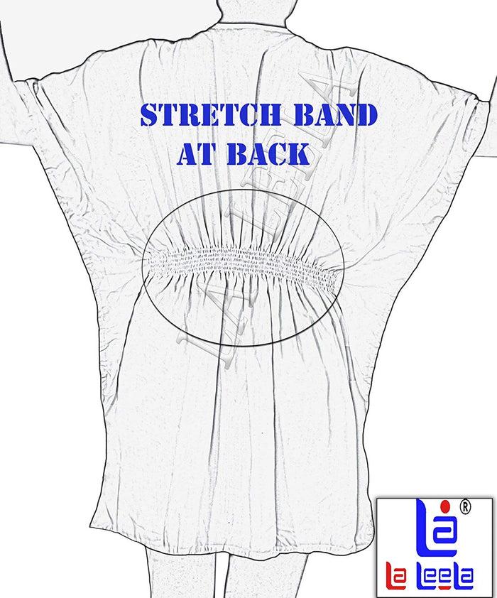 La Leela LA LEELA Soft Fabric Printed Tunic Beach Cover Up OSFM 8-14 [M-L] Purple_2236