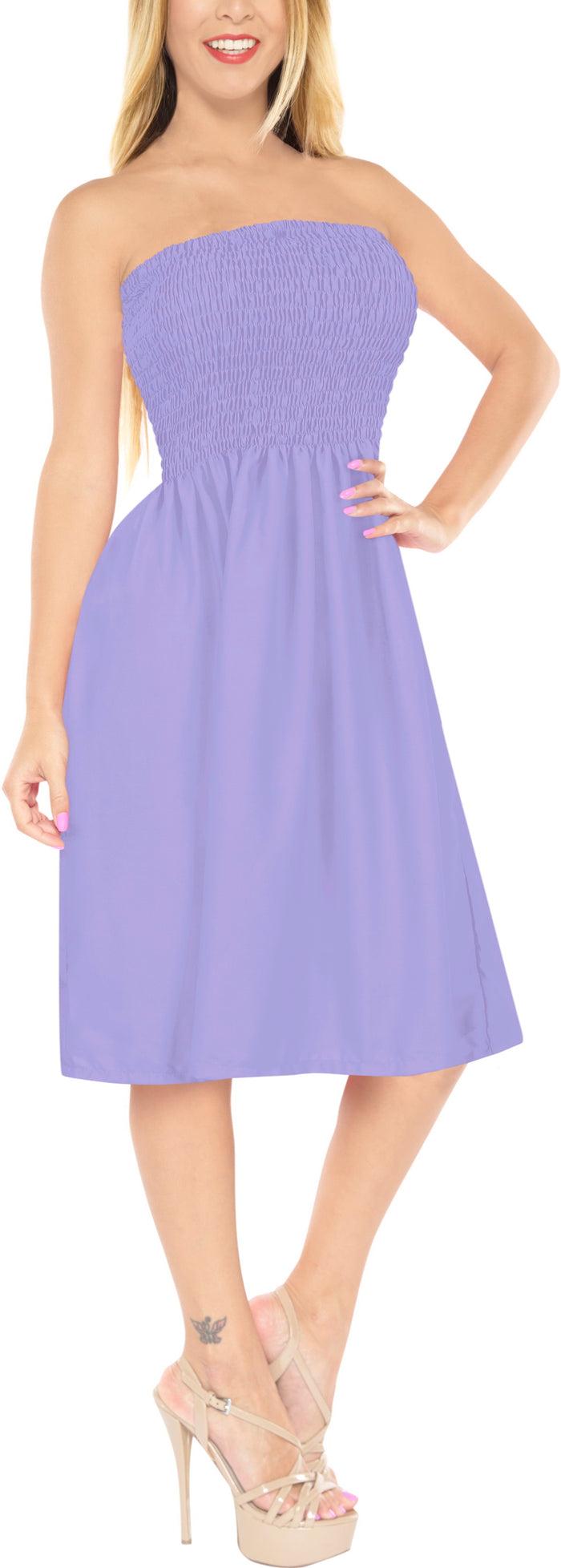 La Leela LA LEELA Solid Color Strappy Women Tube Dress Beachwear Chic And Casual Swimsuit Coverup