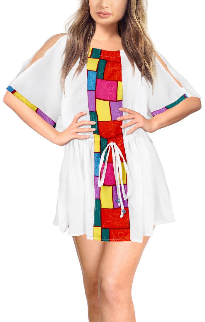 la leela La Leela Solid Long sleeves Beach wear Pom Pom Bikini Swimwear Cover up TOP S W