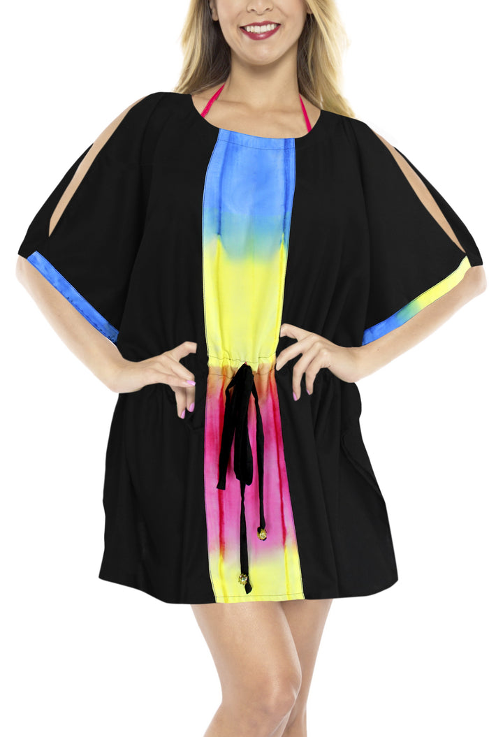 La Leela La Leela Solid Long Sleeves Beach Wear Pom Pom Bikini Swimwear Cover Up TOP S W