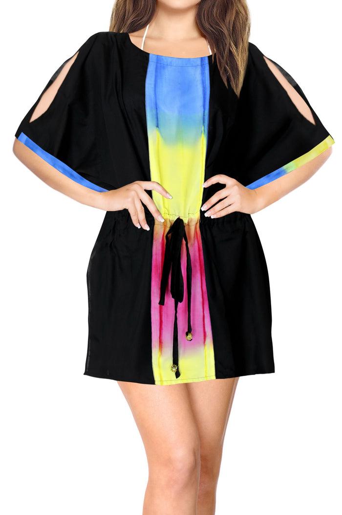 la leela La Leela Solid Long sleeves Beach wear Pom Pom Bikini Swimwear Cover up TOP S W