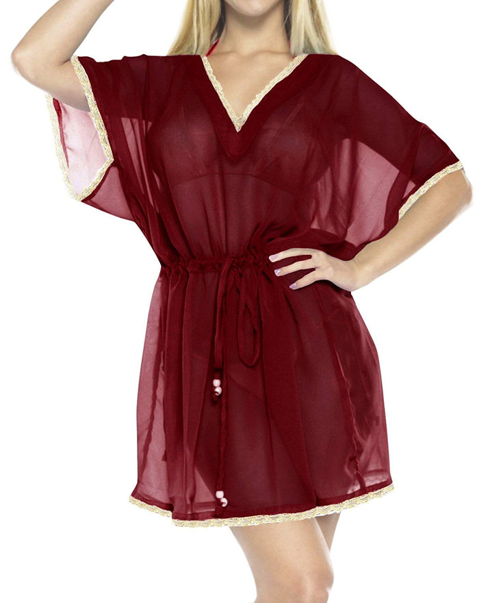 La Leela LA LEELA Swimsuit Beach Wear Bikini Cover Ups Women Summer Dress Printed