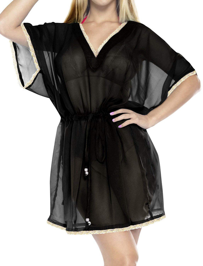 La Leela LA LEELA Swimsuit Beach Wear Bikini Cover Ups Women Summer Dress Printed