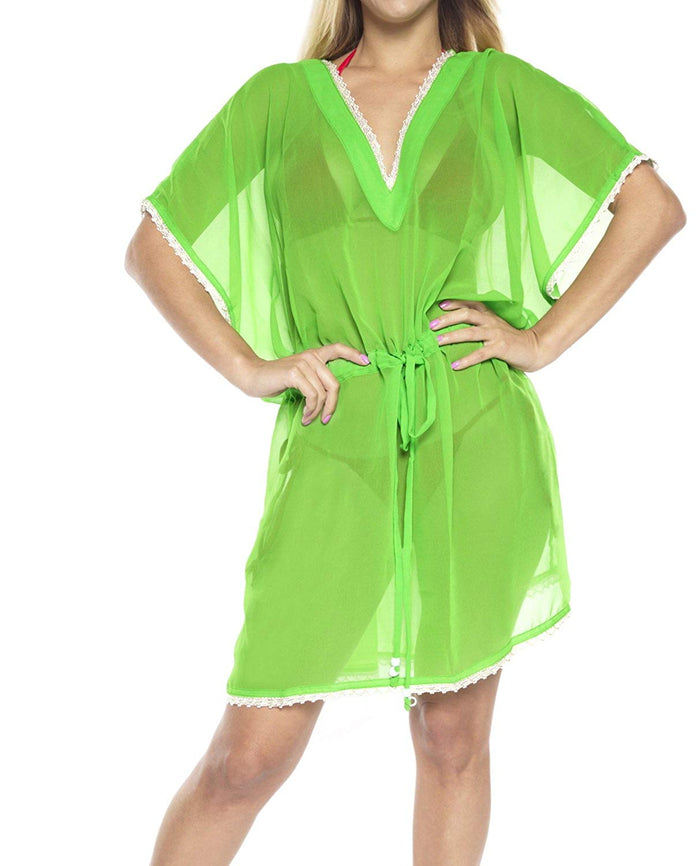 la leela LA LEELA Swimsuit Beach wear Bikini Cover ups Women Summer Dress Printed