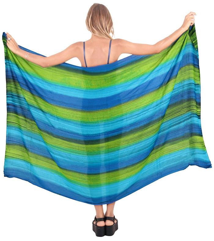 La Leela LA LEELA Swimsuit Cover-Up Sarong Beach Wrap Skirt Hawaiian Sarongs For Women Plus Size Large Maxi FI