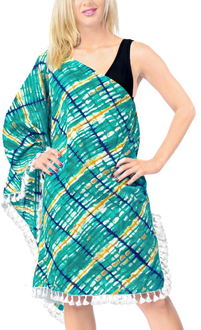 la leela LA LEELA Swimwear Bathing Suit Bikini Cover up Sea Green_X809 OSFM 8-18 [M- XL]