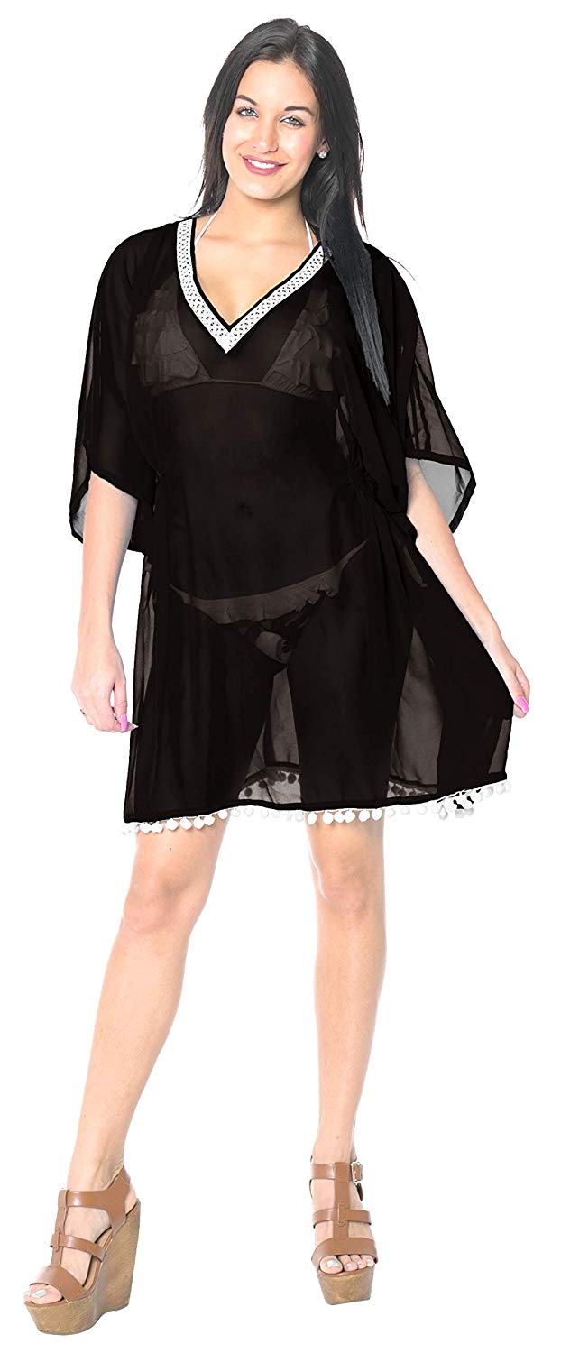 La Leela LA LEELA Swimwear Beach Bikini Cover Up Women Swimsuit Summer Dress Multi