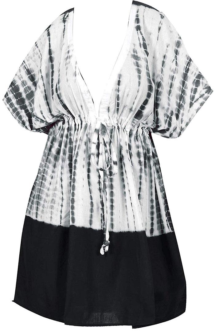 La Leela LA LEELA Swimwear Swimsuit Beach Bikini Cover Up Womens Summer Dress Tie Dye