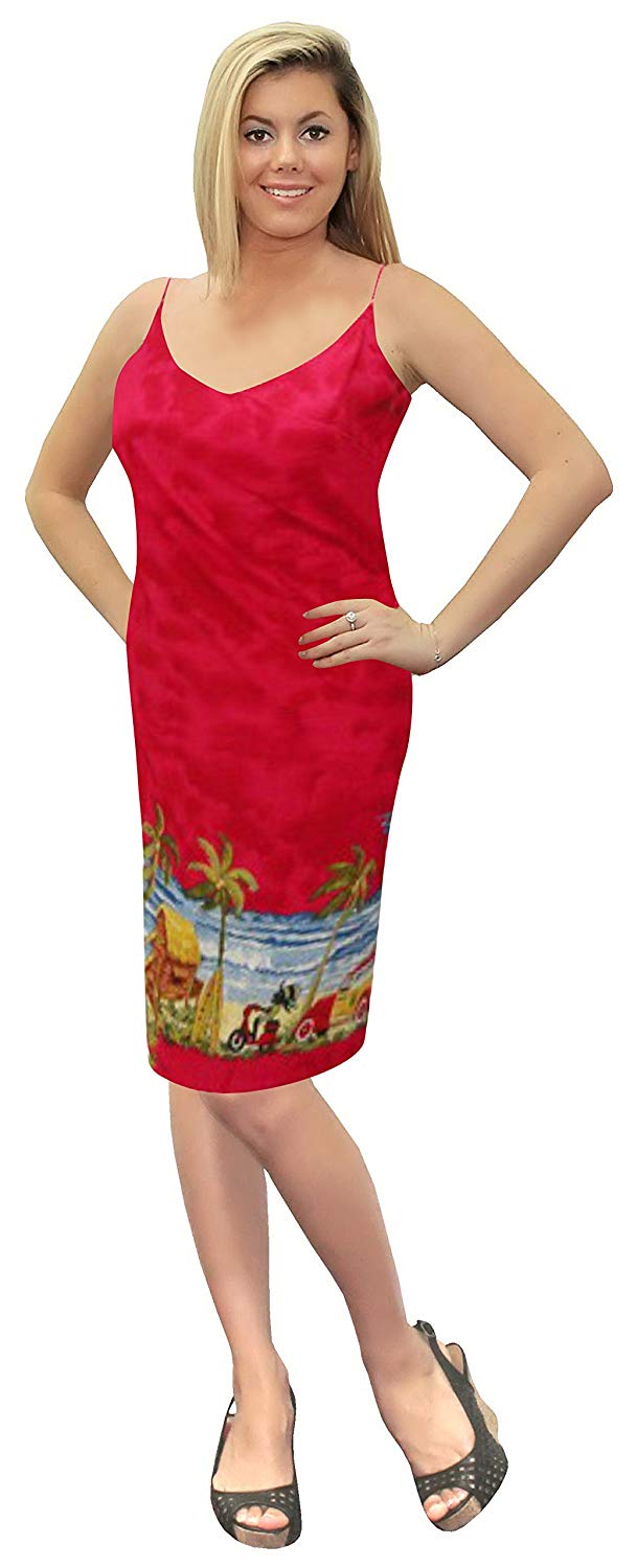 la leela LA LEELA Swimwear Women Spaghetti Backless Wrap Sarong Beach Bikini Cover ups