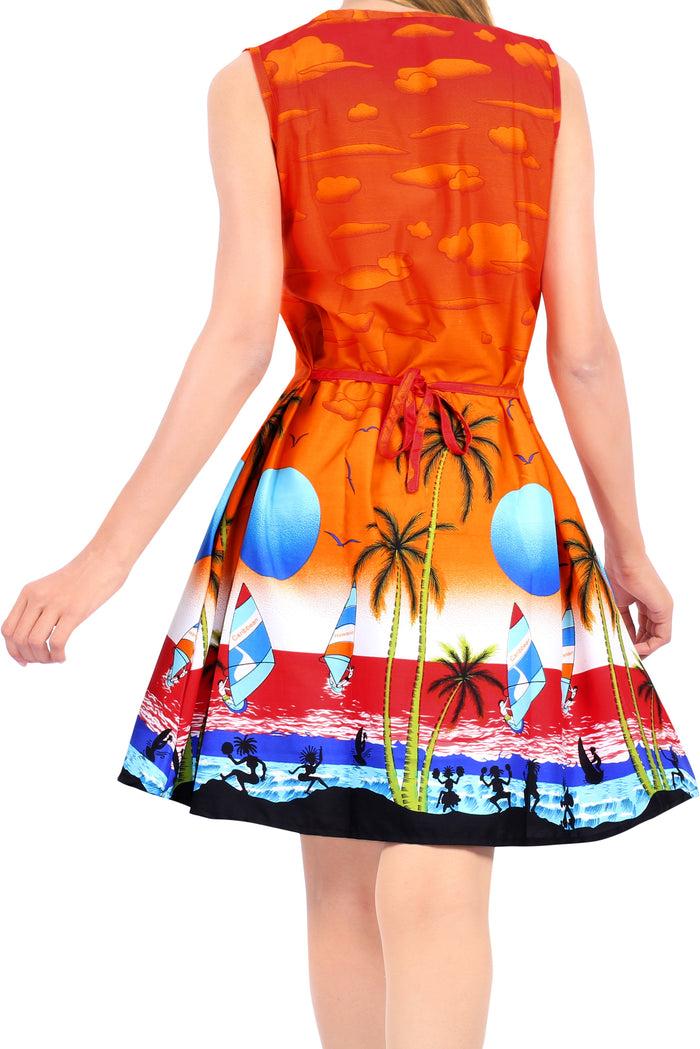 La Leela LA LEELA Women Bathing Stylish Cover Up Bikini Swimwear US 14 [L] Orange_U801