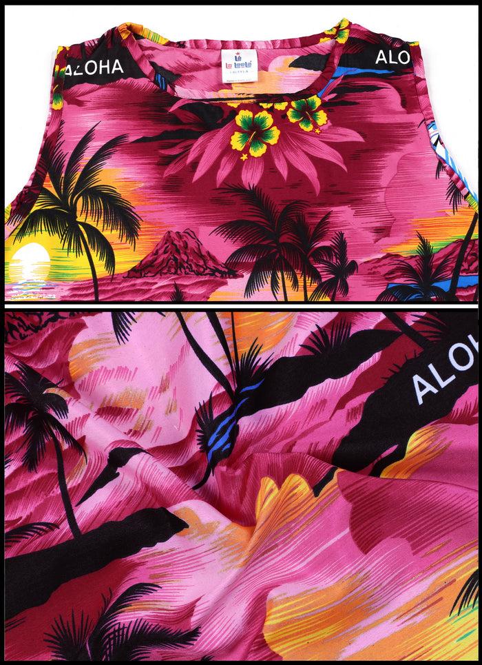 La Leela LA LEELA Women Beach Swimsuit Tops Cover Ups Swimwear Caftan US 4 [S] Pink_T759