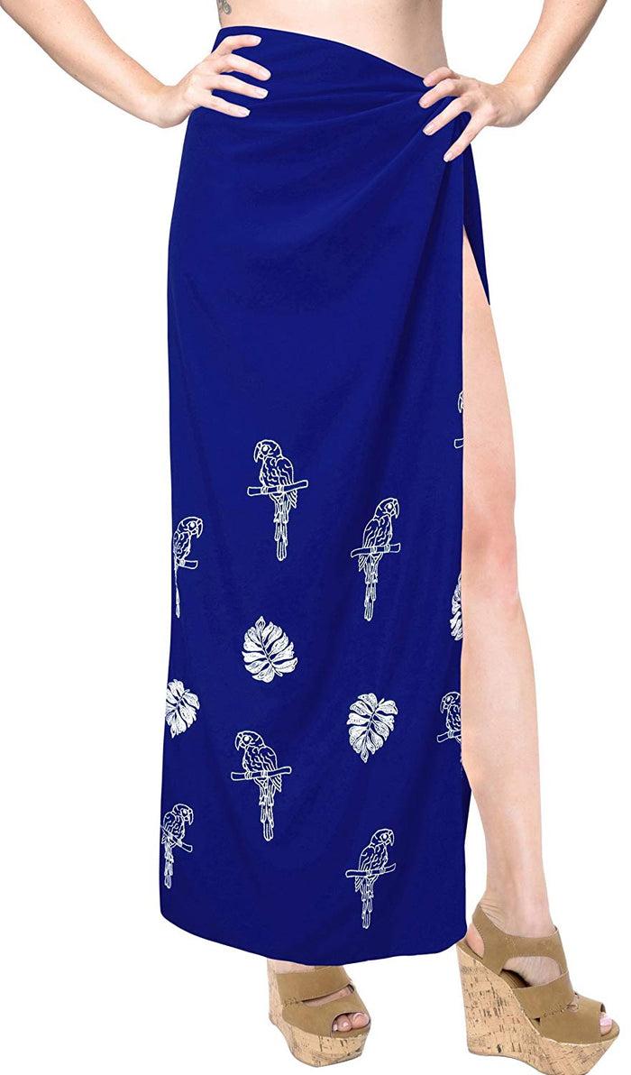 La Leela LA LEELA Women Beachwear Bikini Cover Up Swimwear Wrap Solid 5 Plus Size