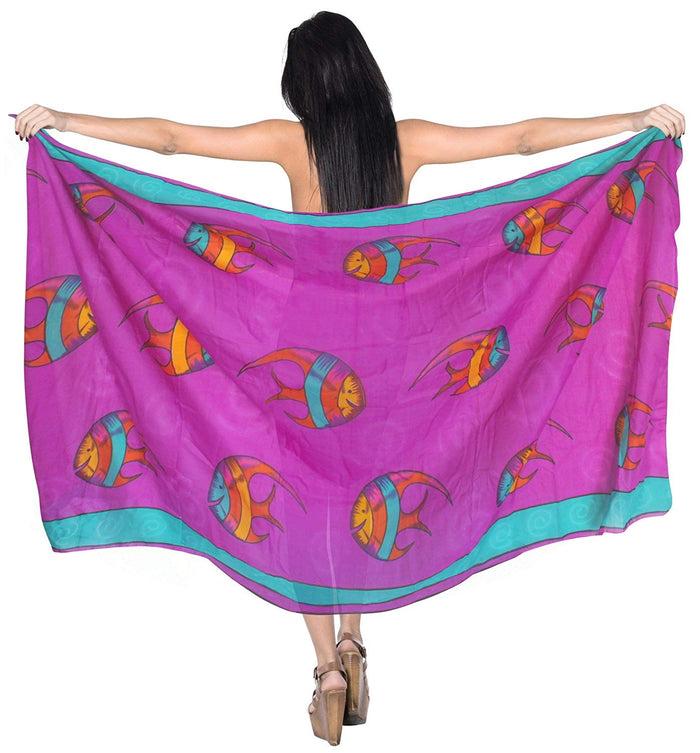La Leela LA LEELA Women Beachwear Bikini Coverup Wrap Pareo Swimwear Sarong 25 OneSize