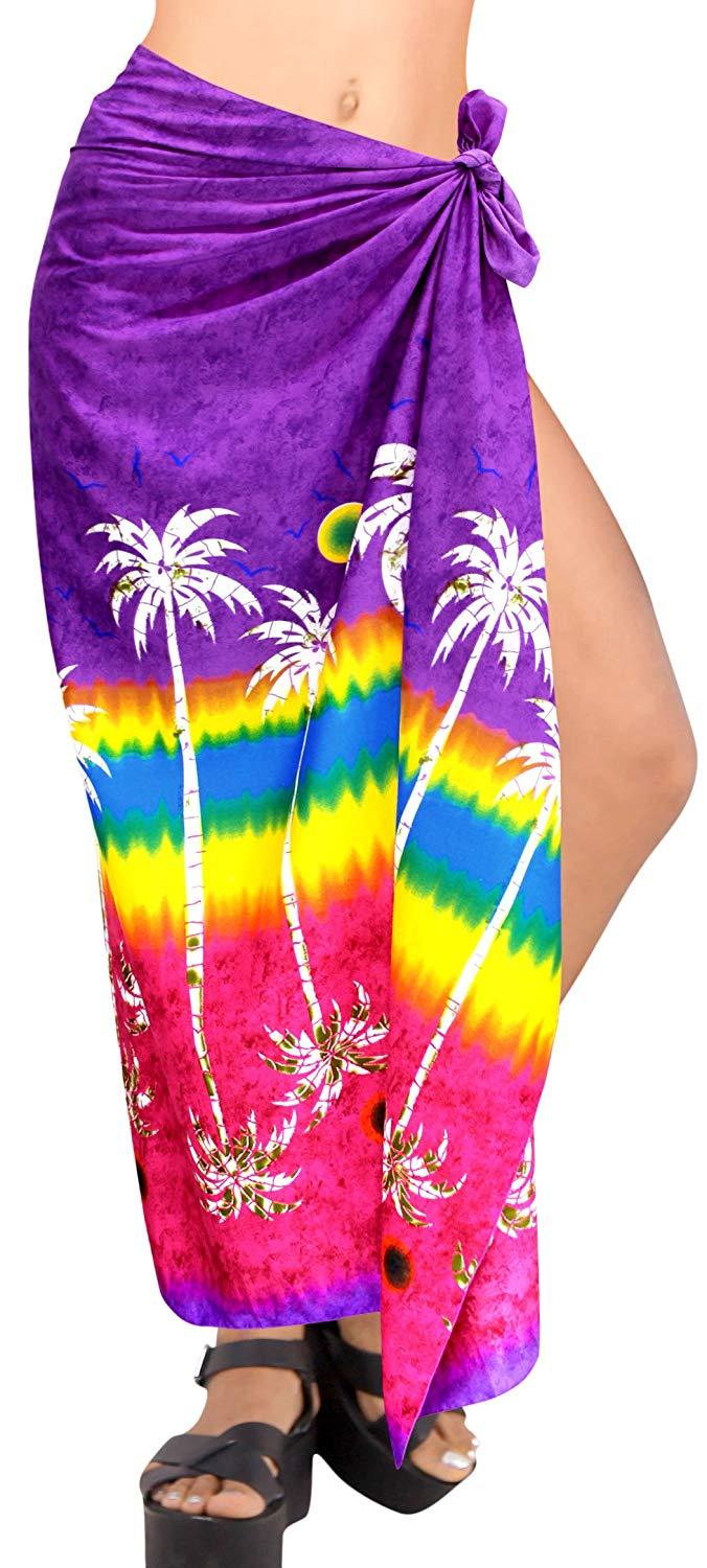 La Leela LA LEELA Women Beachwear Bikini Wrap Cover Up Swimsuit Dress Sarong 17 ONE Size