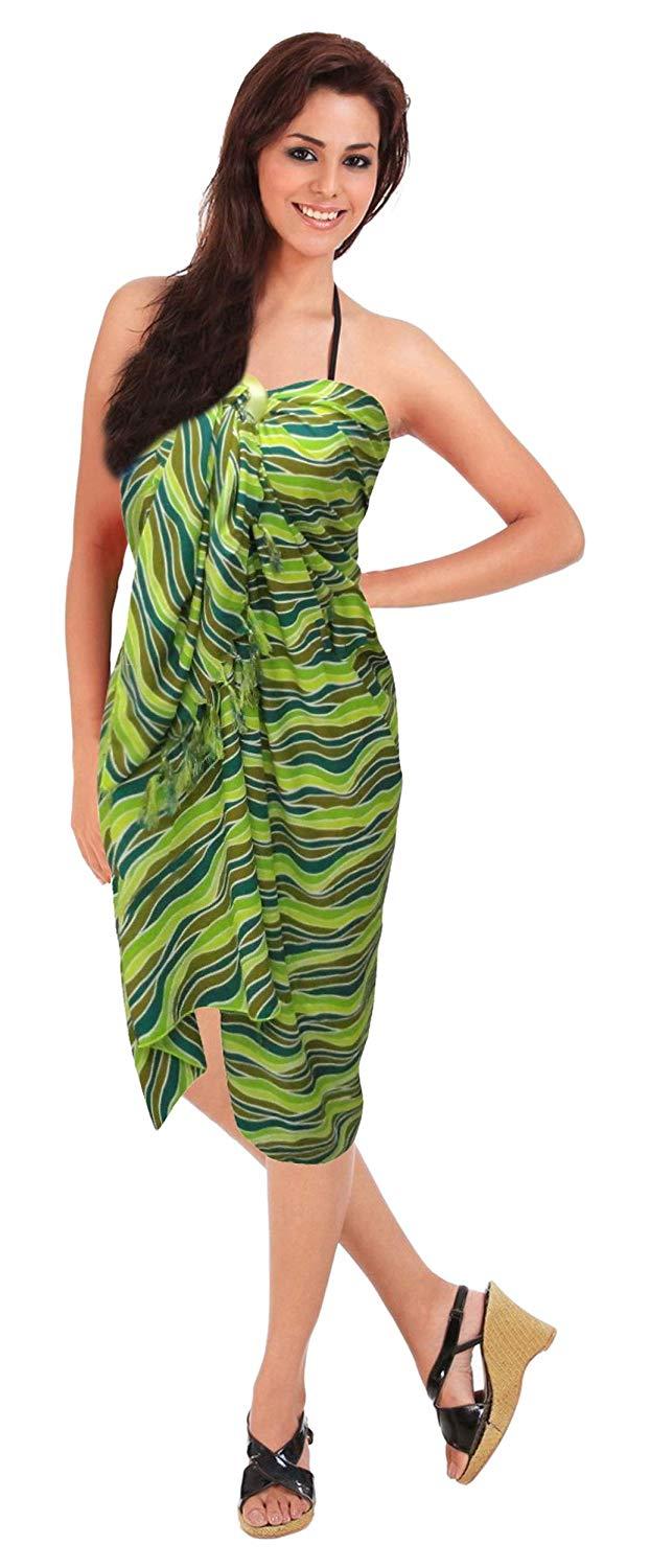 la leela LA LEELA Women Beachwear Bikini Wrap Cover up Swimwear Bathing Suit 28 ONE Size