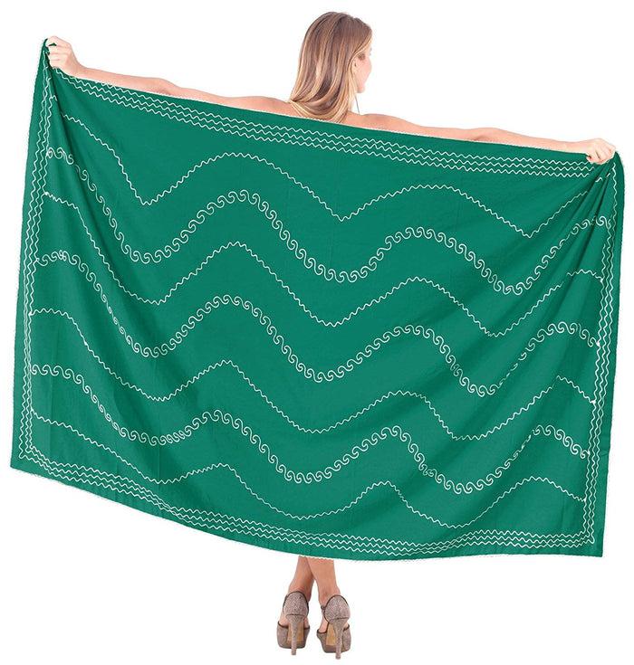 La Leela LA LEELA Women Beachwear Bikini Wrap Cover Up Swimwear Solid 6 ONE Size