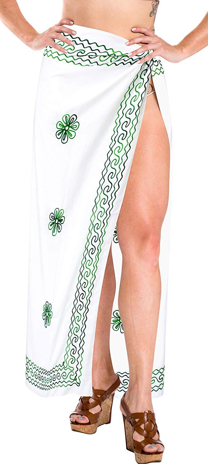 la leela LA LEELA Women Beachwear Bikini Wrap Cover up Swimwear Solid 6 ONE Size