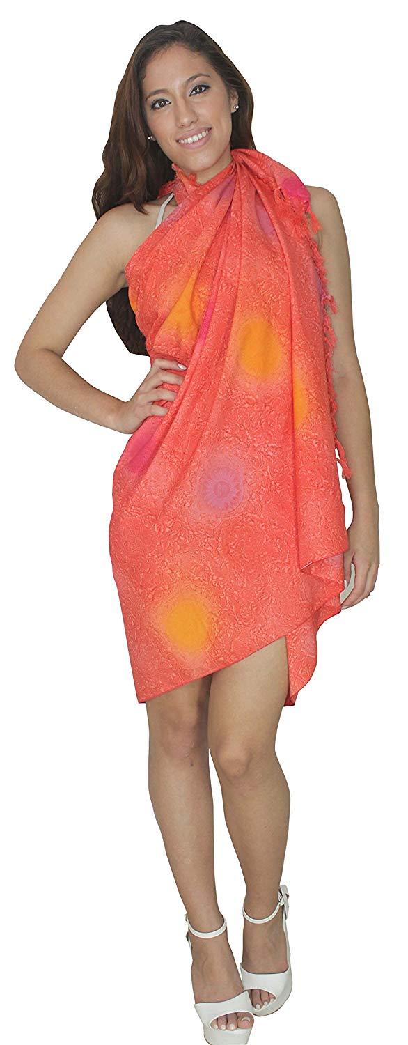 La Leela LA LEELA Women Beachwear Sarong Bikini Cover Up Wrap Bathing Suit 15 ONE Size