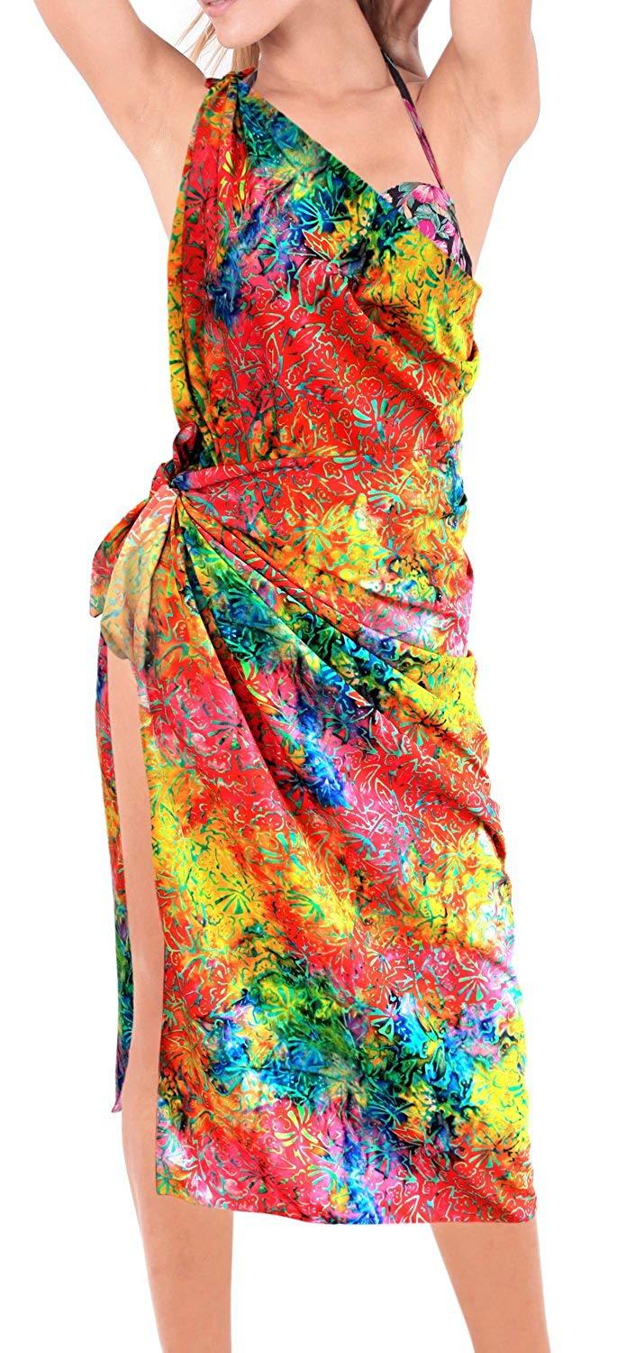 La Leela LA LEELA Women Beachwear Sarong Bikini Cover Up Wrap Bathing Suit 27 ONE Size