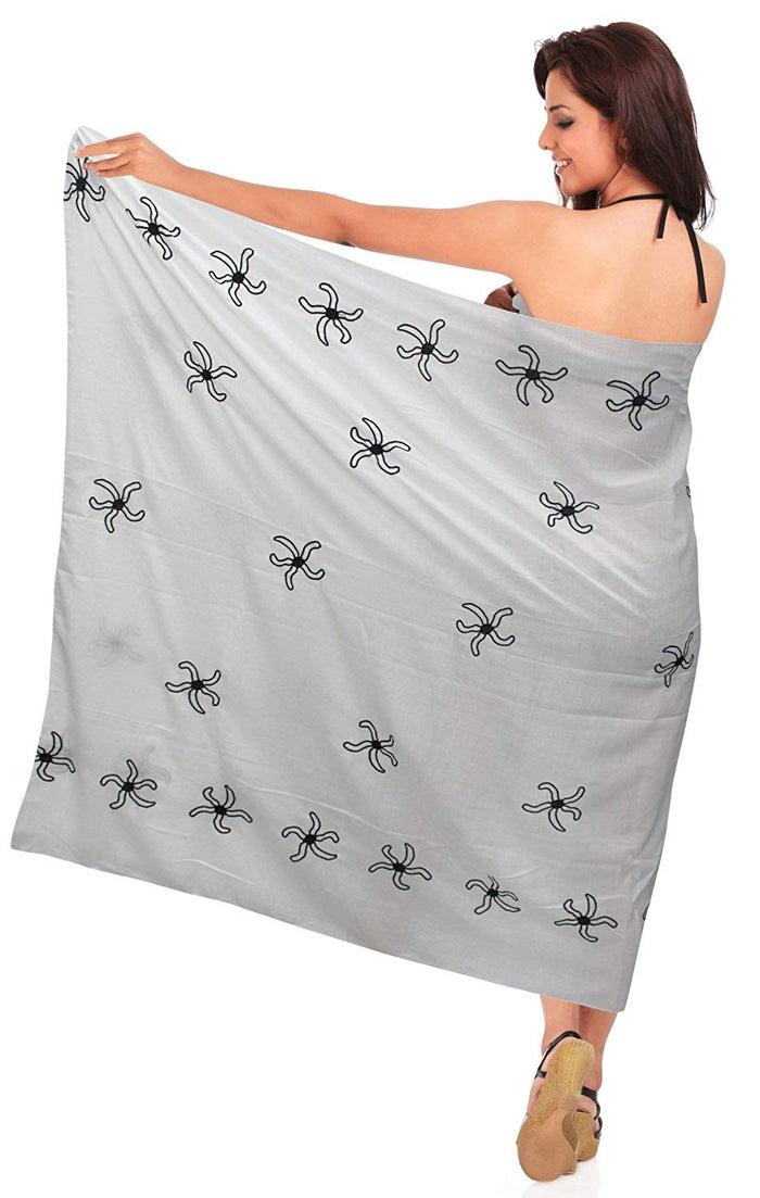 la leela LA LEELA Women Beachwear Sarong Bikini Cover up Wrap Dress Solid 1 ONE Size