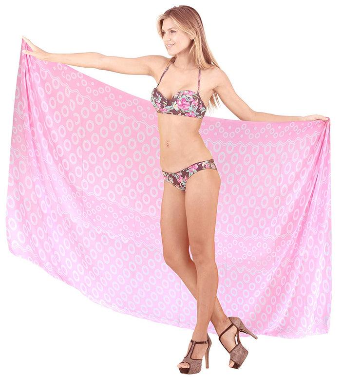 la leela LA LEELA Women Bikini Cover up Wrap Swimwear Sarong Satin_Stripe ONE Size