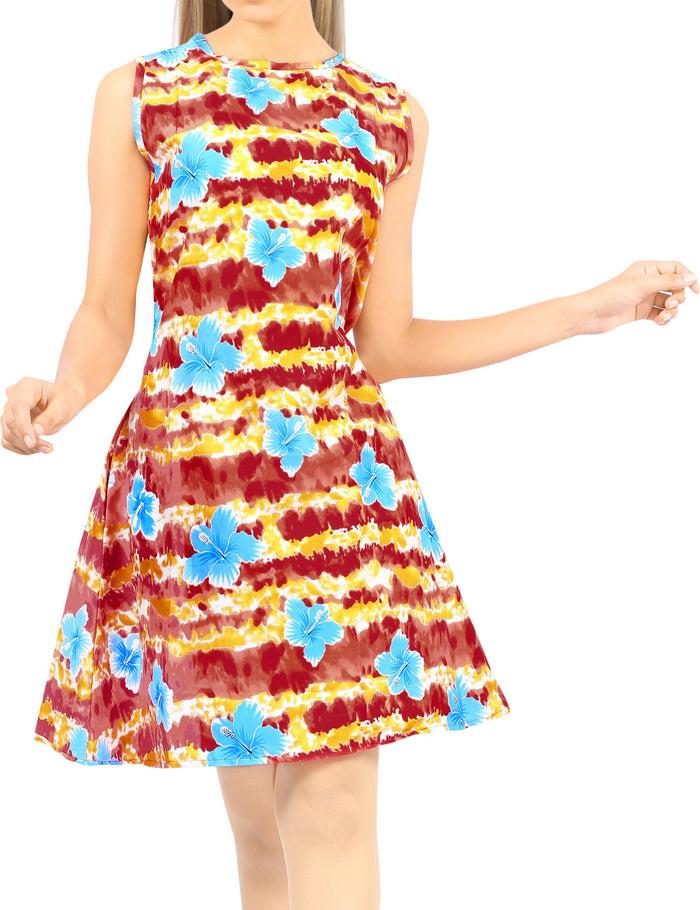 la leela LA LEELA Women Casual Swimsuit Cover Up Beach Bikini Dress US 14 [L] Red_U140