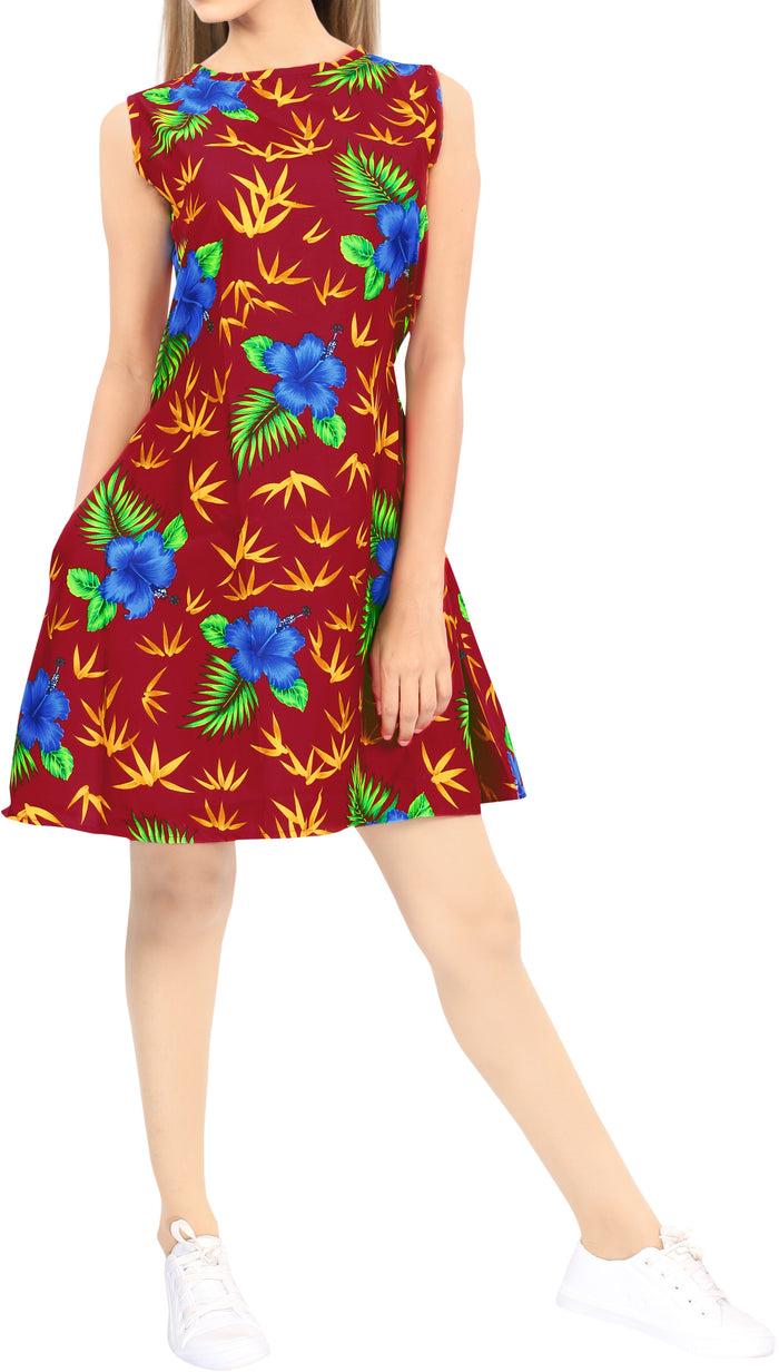 La Leela LA LEELA Women's Bathing Suit Cover Up Beach Pool Swimwear US 10 [M] Red_V540