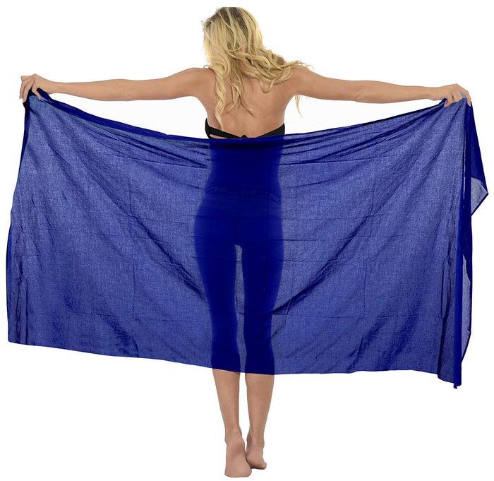 La Leela LA LEELA Women's Beach Bikini Cover Up Wrap Bathing Suit Sarong Solid 5 ONE Size