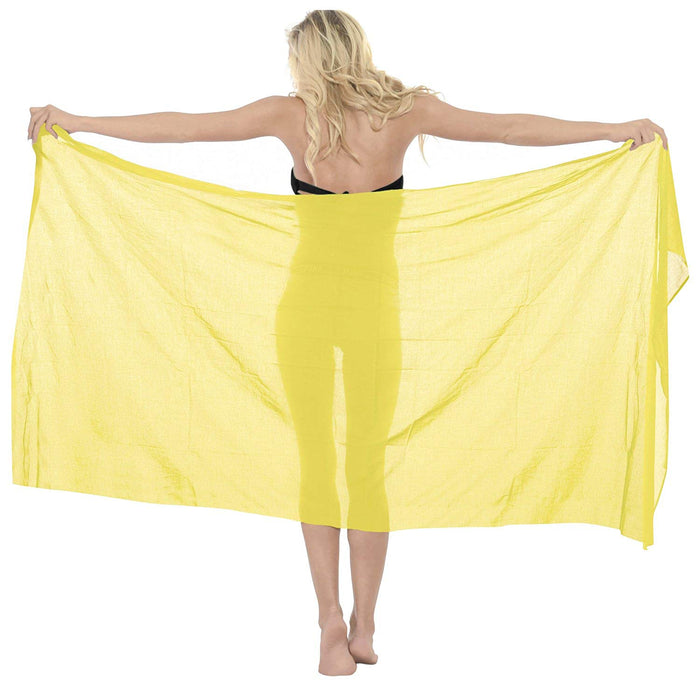 la leela LA LEELA Women's Beach Bikini Cover up Wrap Bathing Suit Sarong Solid 5 ONE Size