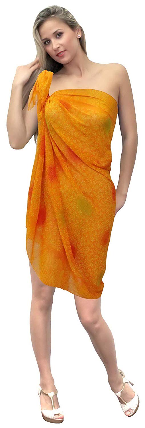 La Leela LA LEELA Women's Beach Bikini Cover Up Wrap Sarong Jacquard ONE Size