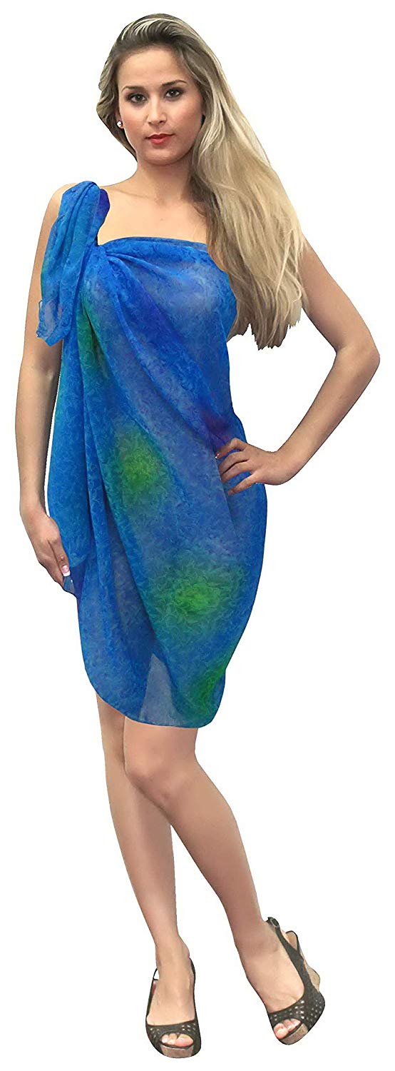 La Leela LA LEELA Women's Beach Bikini Cover Up Wrap Sarong Jacquard ONE Size
