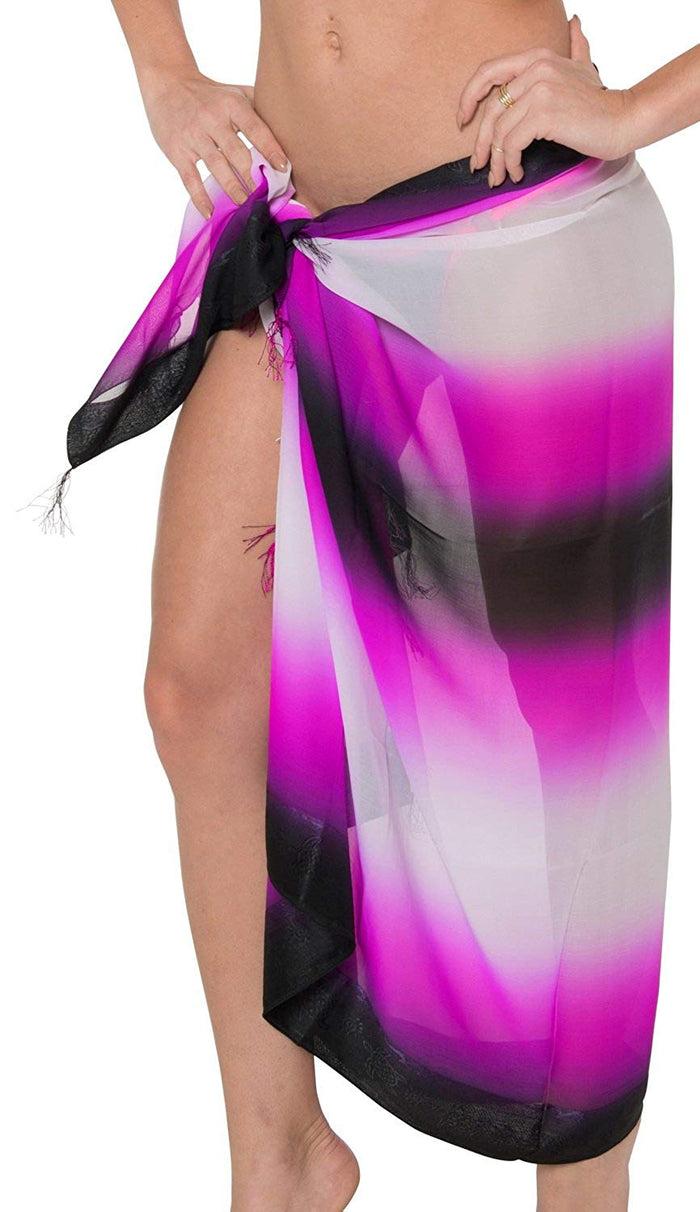 La Leela LA LEELA Women's Beach Bikini Cover Up Wrap Sarong Jacquard ONE Size