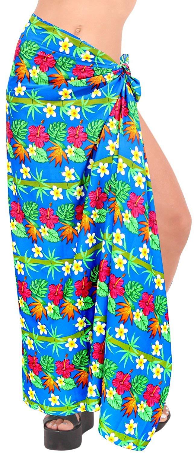 La Leela LA LEELA Women's Beachwear Bikini Wrap Cover Up Swimsuit Dress Sarong 1 ONE Size