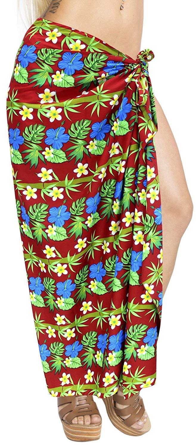 La Leela LA LEELA Women's Beachwear Bikini Wrap Cover Up Swimsuit Dress Sarong 1 ONE Size
