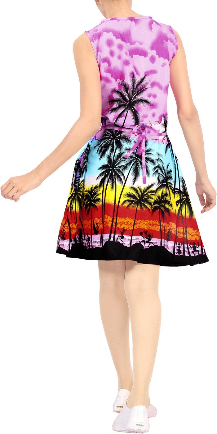 La Leela LA LEELA Women's Bikini Beachwear Bathing Suit Cover Ups US 4 [S] Violet_U958