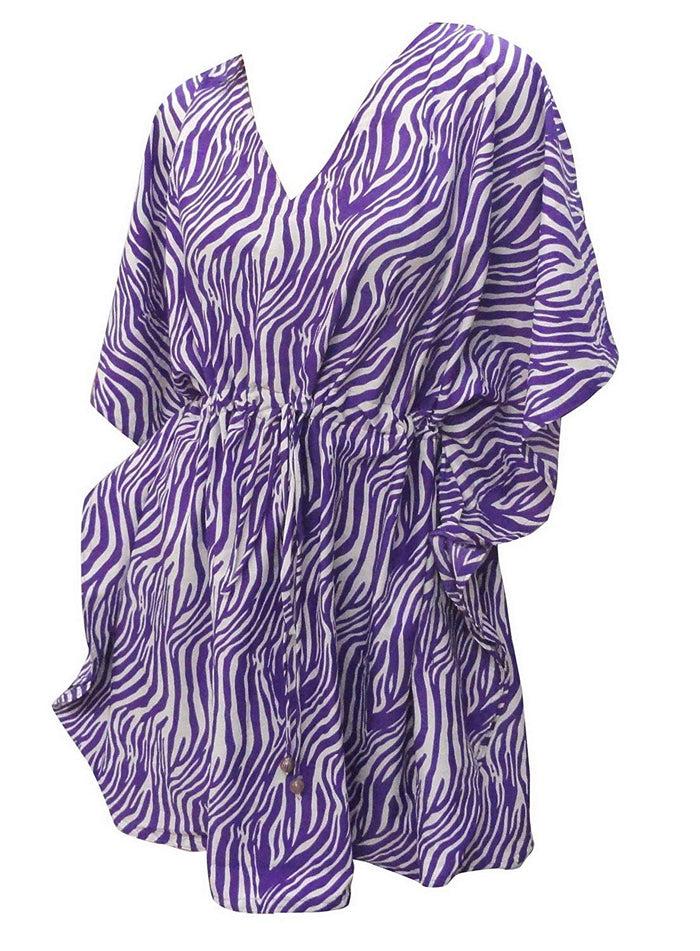 La Leela LA LEELA Women's Bikini Cover Up Dress Swim Beach Wear Caftan Swimsuit Printed