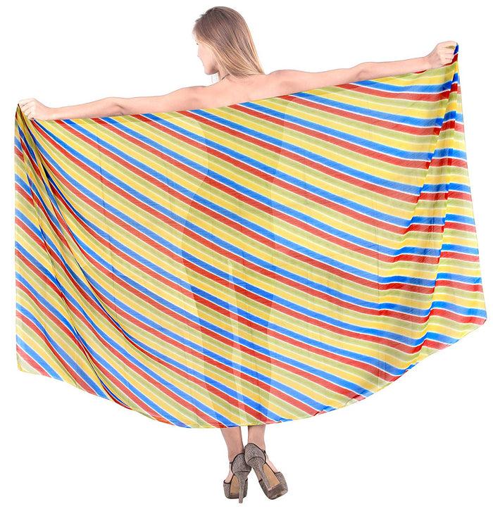 La Leela LA LEELA Women's Bikini Wrap Cover Up Swimsuit Dress Sarong Gradient ONE Size