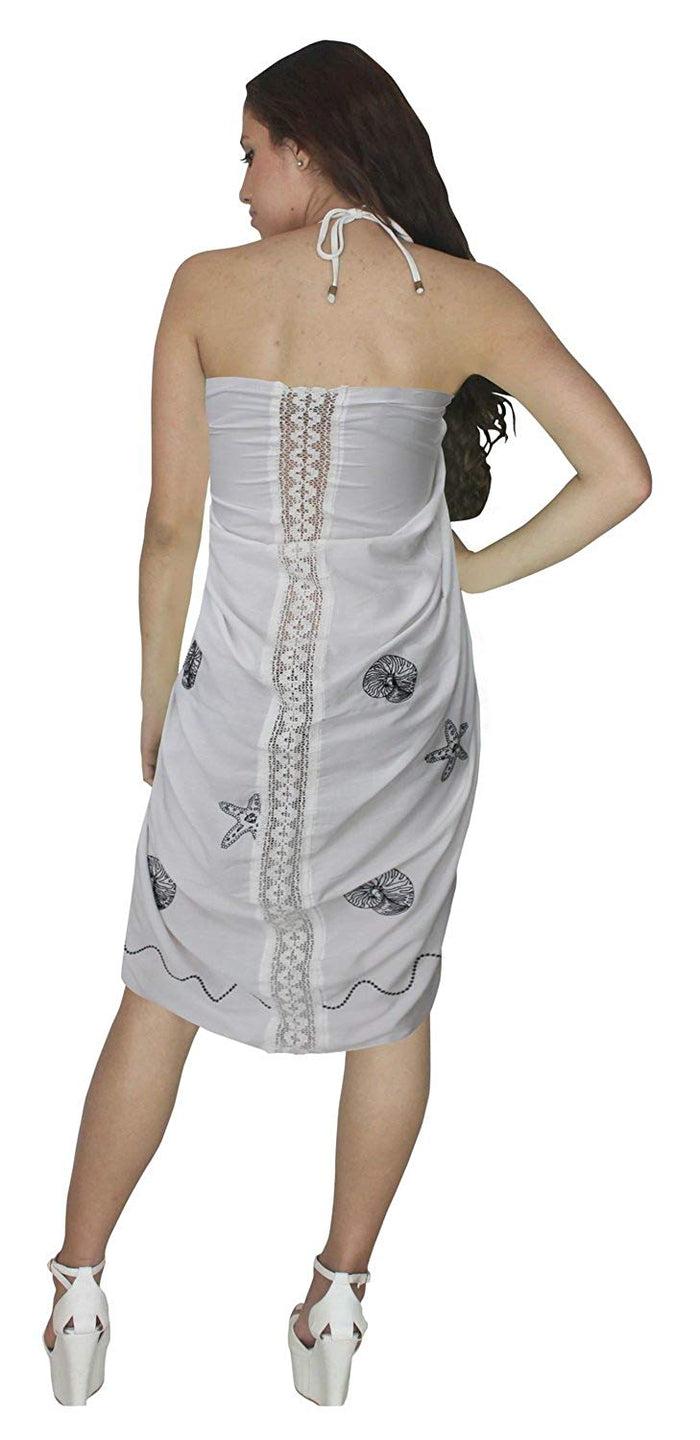 La Leela LA LEELA Women's Bikini Wrap Cover Up Swimsuit Dress Sarong Solid ONE Size